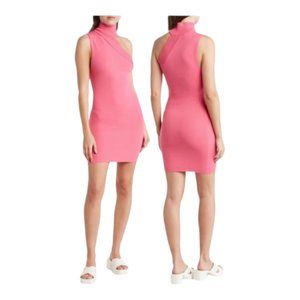 ALICE + OLIVIA Rose Kiki Body-Con Sweater Dress Barbiecore NWT Sz L